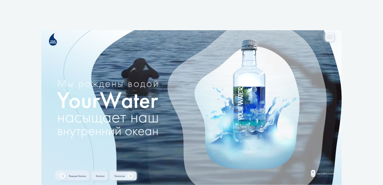 Opprettelse av en nettside for et merke vann - photo №2